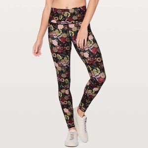 LULULEMON Wunder Under Fluorolace Multi High Rise Tights Size 6